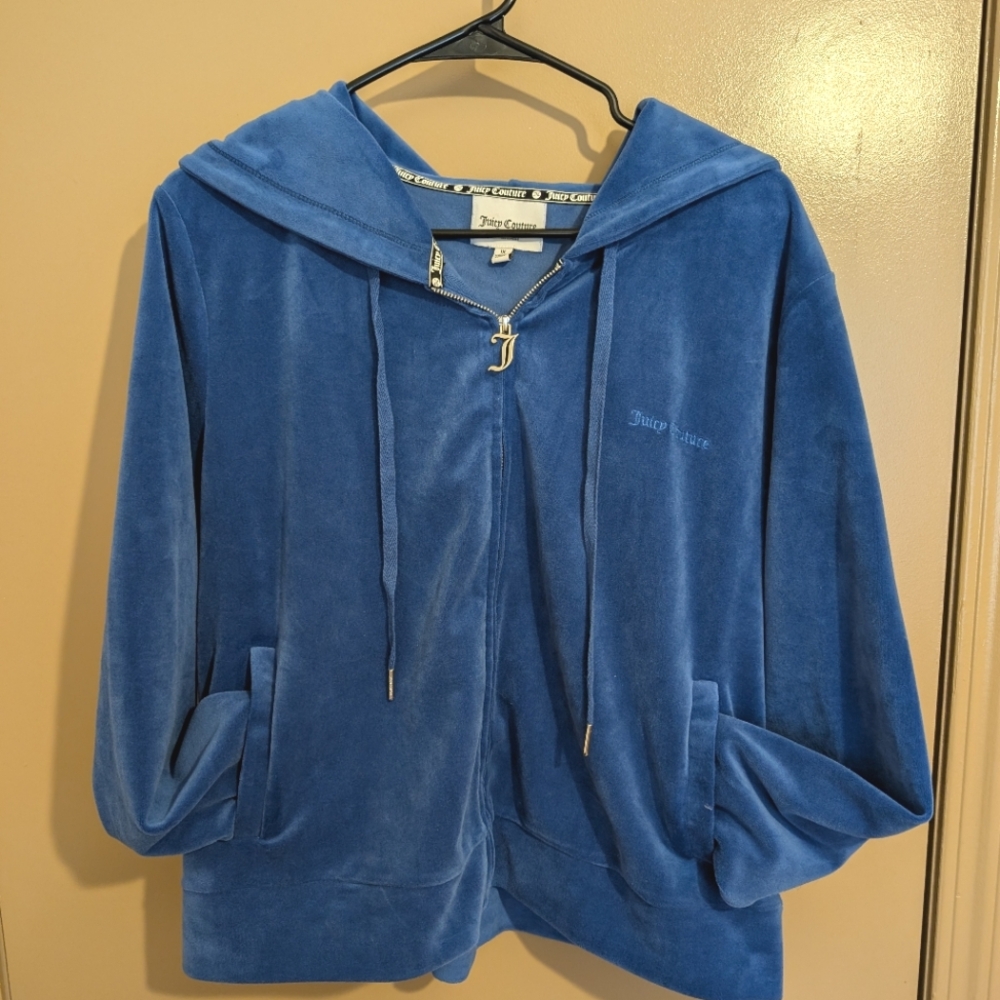Juicy Couture Blue Velour Hoodie
